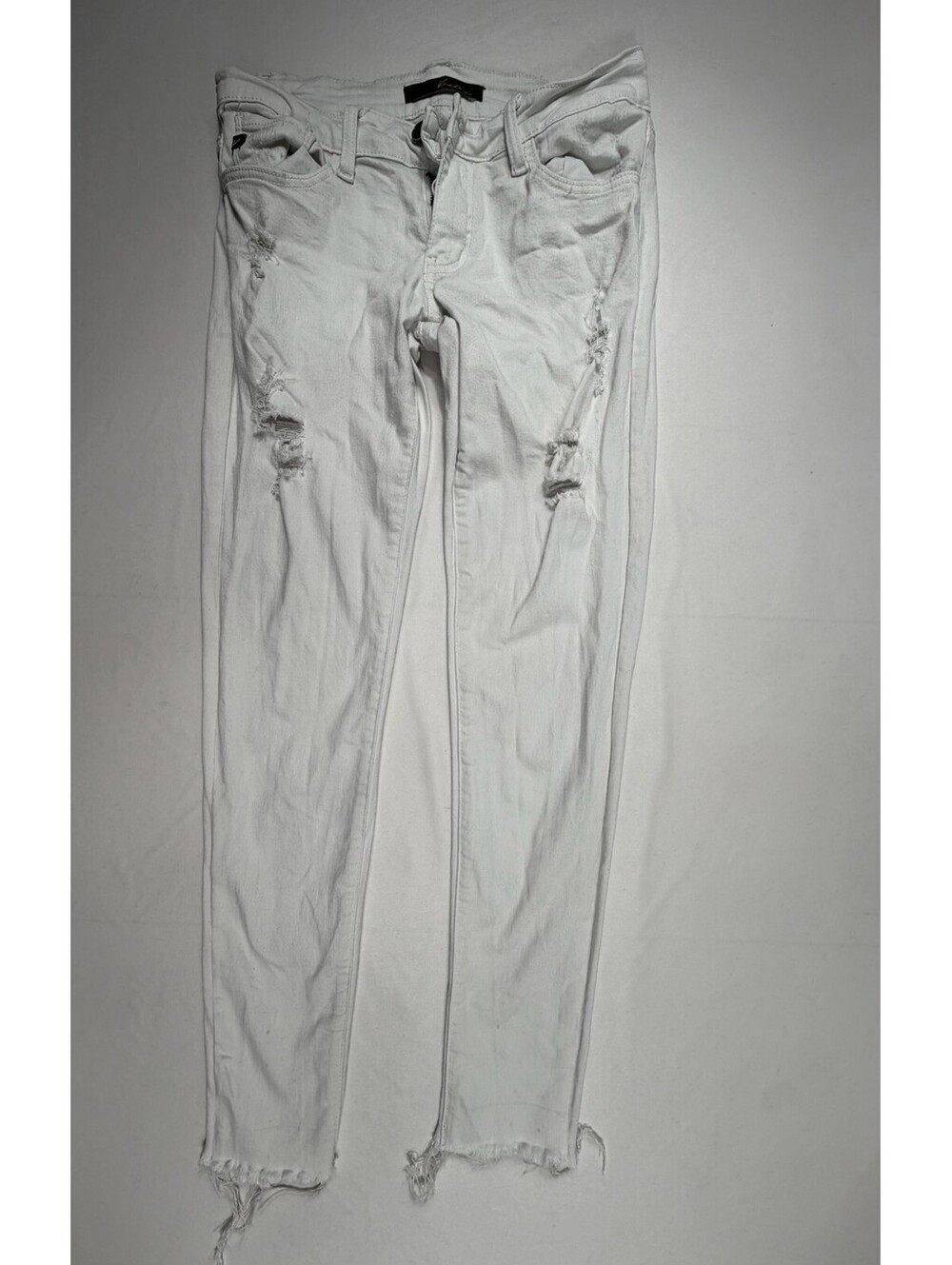 KanCan White Distressed Skinny Jeans Size 25